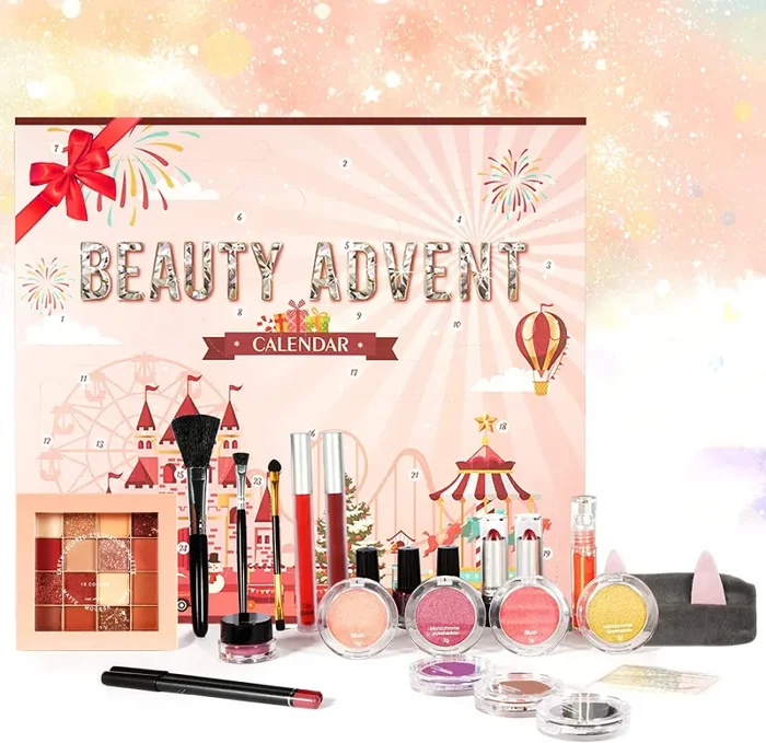 Calendario dell’Avvento Beauty 2022 Calendario Avvento Makeup – Calendario Conto alla Rovescia Natale Set da 24 Prodotti per Occhi, Viso, Labbra e Unghie – Regalo per Ragazze, Adolescenti e Donne - immagine 2