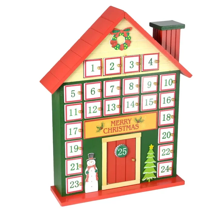 Calendario dell’Avvento in Legno con numeri bianchi cm 29x9xh39,5