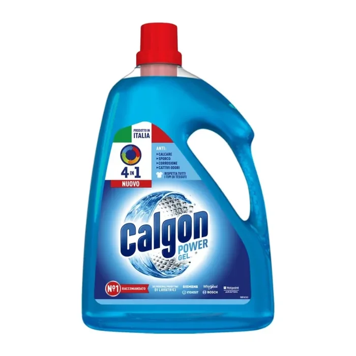 Calgon Power Gel Anticalcare Lavatrice 4 in 1, Anticalcare per Lavatrici, Additivo Anticalcare per Capi Morbidi, 2.25l di Additivo per una Protezione da Calcare, Corrosione, Sporco e Cattivi Odori