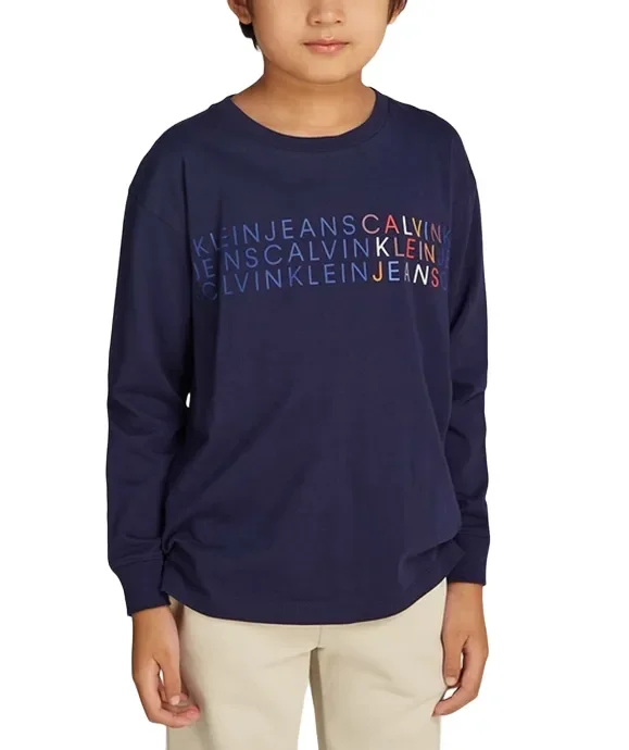 Calvin Klein Jeans longsleeve in cotone bambino/a IB0IB02405