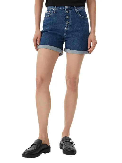 Calvin Klein Jeans Pantaloncini di jeans donna J20J225512 Mom Fit Online ora