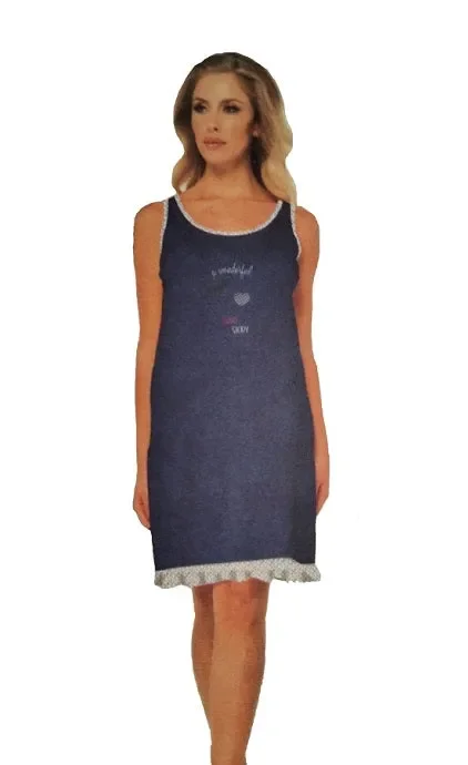 Camicia Da Notte Donna Estivo Vanuè Art SV2569 Colore a scelta Misura a scelta