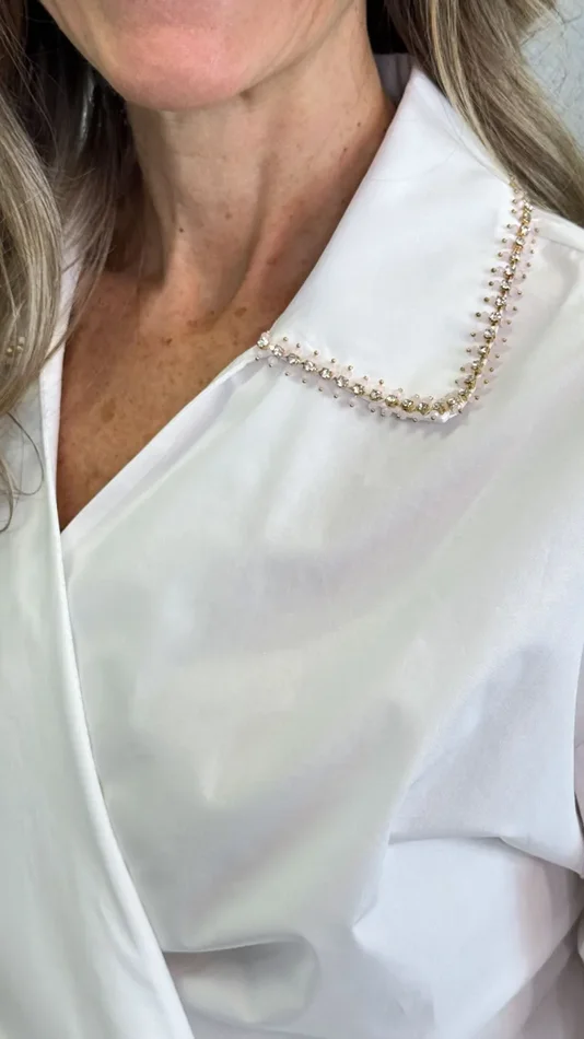 CAMICIA INCROCIATA CON FIOCCO - immagine 3