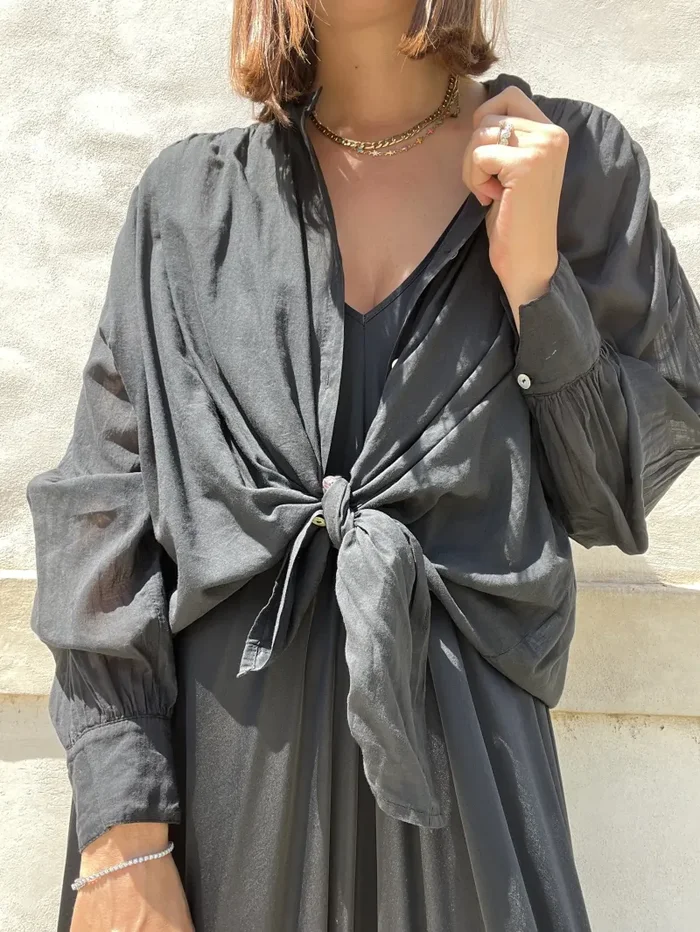 CAMICIA MUSSOLA CON NODO - immagine 3