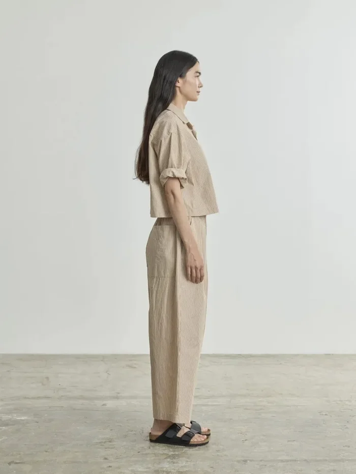 Camicia Roma-W Beige/Stripes – Nicholson&Nicholson - immagine 2