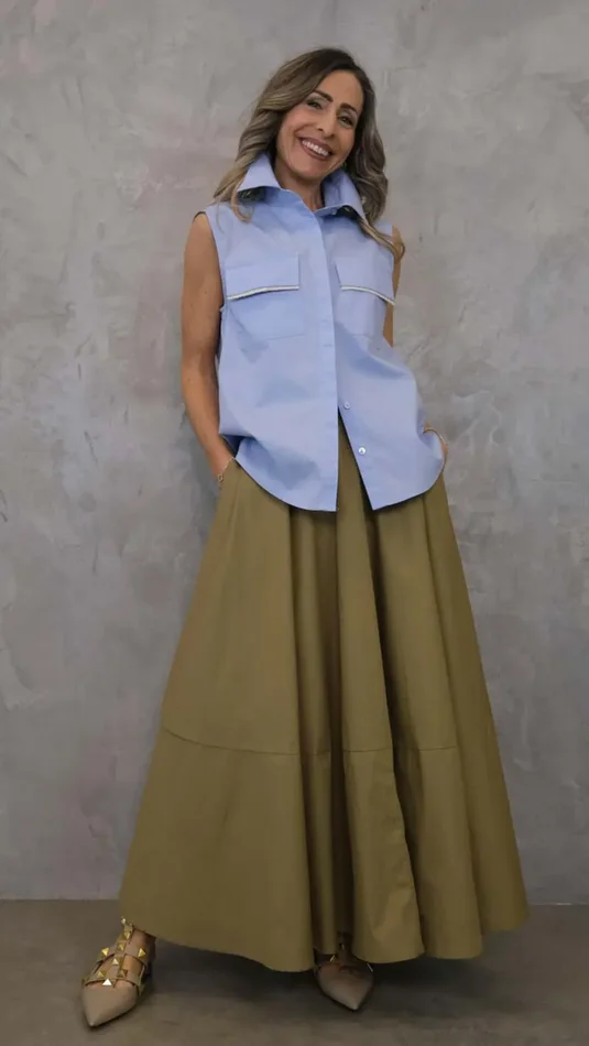 CAMICIA SMANICATA CON TASCHE