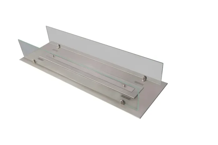 Camino a Bioetanolo da Incasso 100×32 cm Insert 1000 in Acciaio Inox - immagine 2