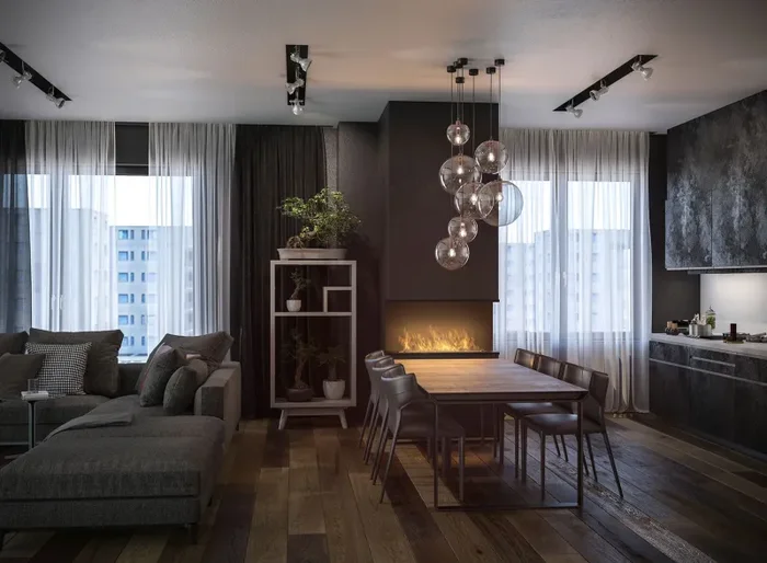 Camino a Bioetanolo da Incasso 100×50 cm Inside C 1000 V2 Nero con Vetro - immagine 2