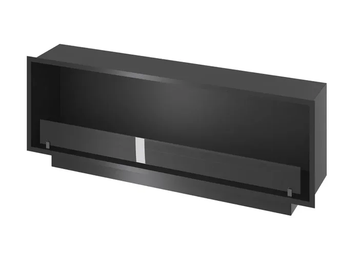 Camino a Bioetanolo da Incasso 154,4×59,4×30 cm Inside 1500 Slim Nero con Vetro - immagine 3