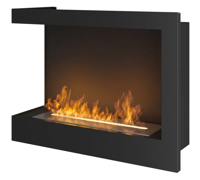 Camino a Bioetanolo da Incasso 60×45 cm Corner 600 Left Nero