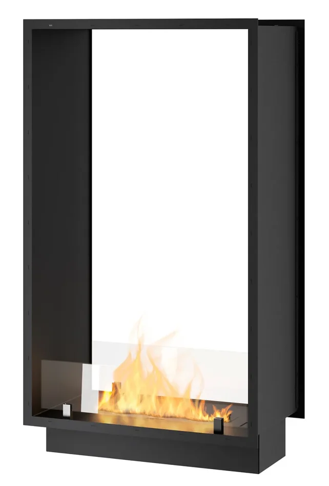 Camino a Bioetanolo da Incasso 63,5×113,5×35 cm Bifacciale 2 Side 1000 Slim Verticale Nero con Vetro