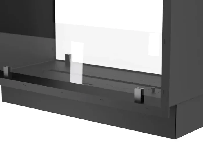 Camino a Bioetanolo da Incasso 73,5×143,5×35 cm Bifacciale 2 Side 1400 Slim Verticale Nero con Vetro - immagine 3