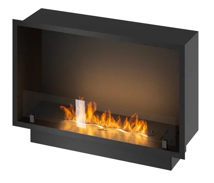 Camino a Bioetanolo da Incasso 84,4×59,4×25 cm Inside 800 Slim Nero con Vetro