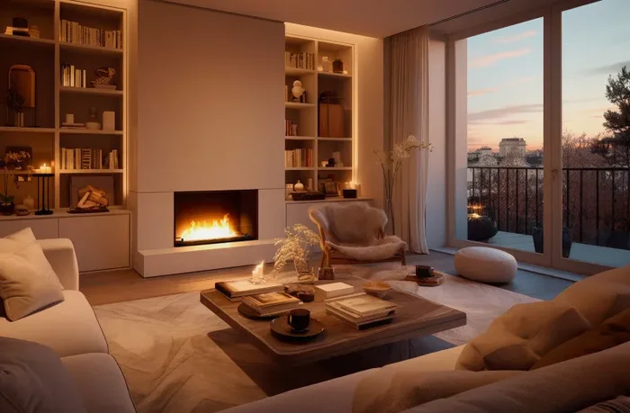 Camino a Bioetanolo da Incasso 84,4×59,4×25 cm Inside 800 Slim Nero con Vetro - immagine 2