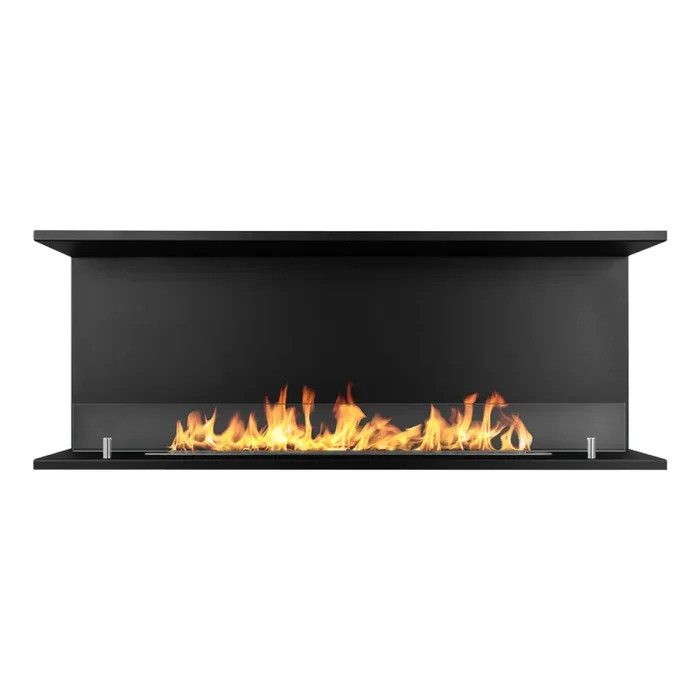 Camino a Bioetanolo da Incasso ad angolo 120×24,5×50 cm Trevi 120 Nero Vendita online