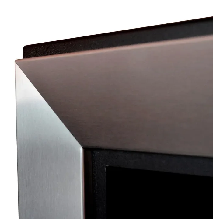 Camino a Bioetanolo da Parete 180×49 cm Frame 1800 Inox - immagine 3