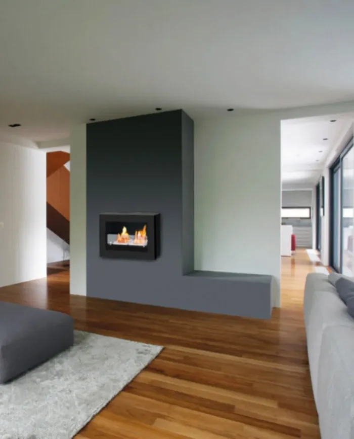 Camino a Bioetanolo da Parete 45×65 cm Karlsen Treviso Nero - immagine 2