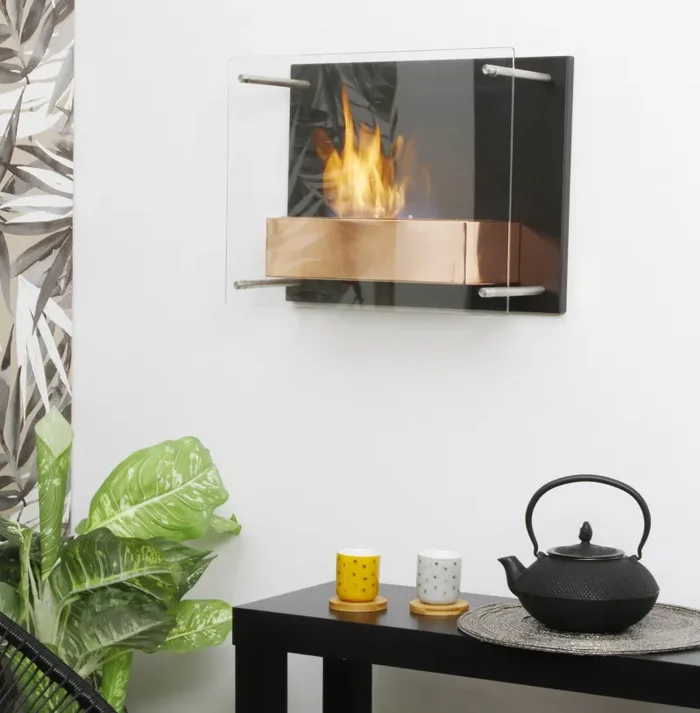 Camino a Bioetanolo da Parete 45x34x16 cm Vannini Fuchs Junior Rosè - immagine 3