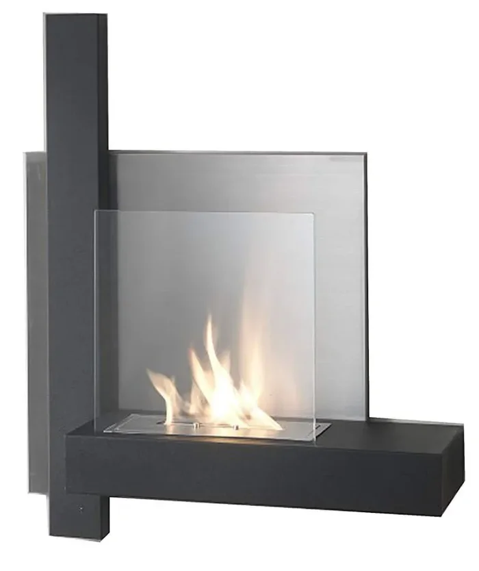 Camino a Bioetanolo da Parete 63×75 cm Vannini Rubik Nero