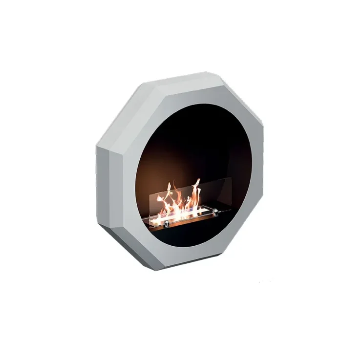 Camino a Bioetanolo da Parete 64,8×15,4×64,8 cm 2000W 1L Palmanova Bianco