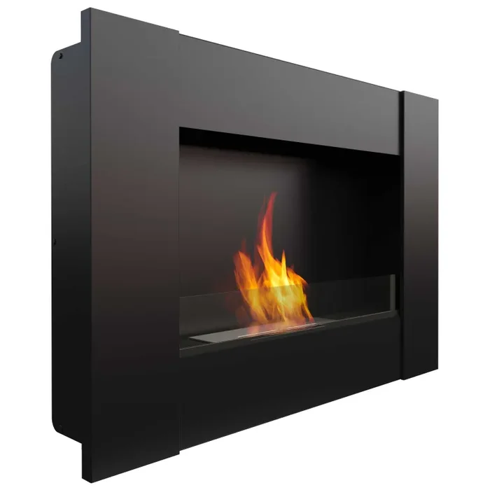 Camino a Bioetanolo da Parete 90,2×65 cm Flig Boston 2 Nero