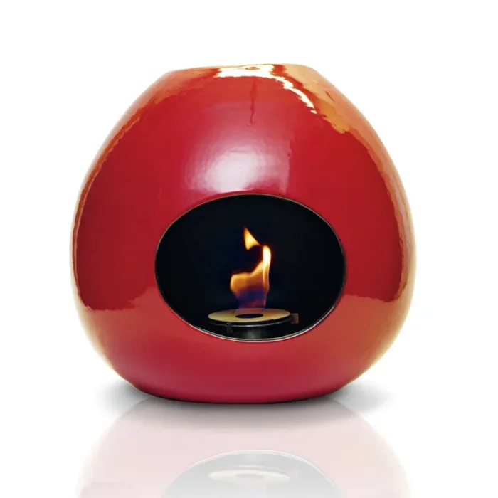 Camino a Bioetanolo da Parete in Ceramica 50×48 cm Ferazzoli Onion Rosso - immagine 2