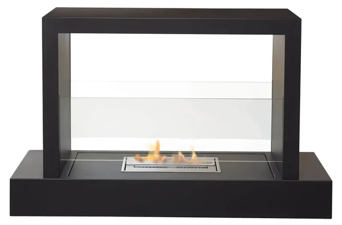 Camino a Bioetanolo da Pavimento 100x30x62,5 cm Karlsen Roma Nero In saldo