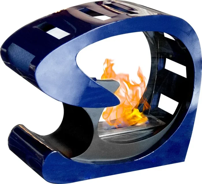 Camino a Bioetanolo da Pavimento 3500W Vannini Evita Statica Blu Fornitura