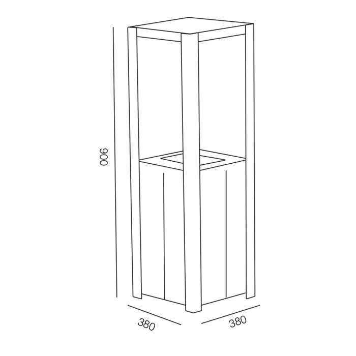 Camino a Bioetanolo da Pavimento 38x38x121 cm 1500W 1,5L Nevada Nero - immagine 3