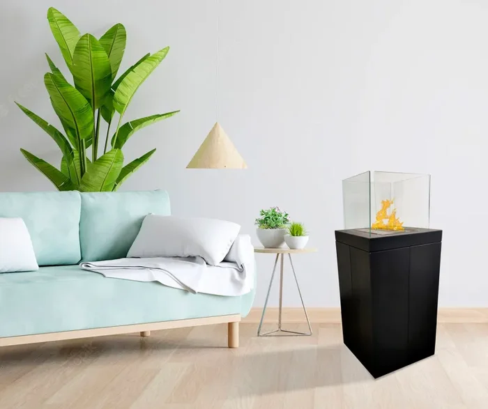 Camino a Bioetanolo da Pavimento 42x42x103 cm Devil Nero - immagine 3