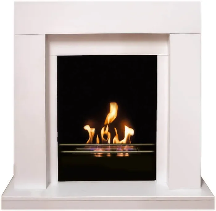 Camino a Bioetanolo da Pavimento 70x30x70 cm Karlsen Camogli Bianco Sconti