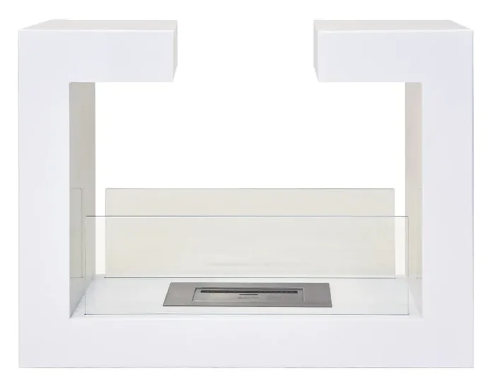 Camino a Bioetanolo da Pavimento 78x58x25 cm Omega Bianco - immagine 3