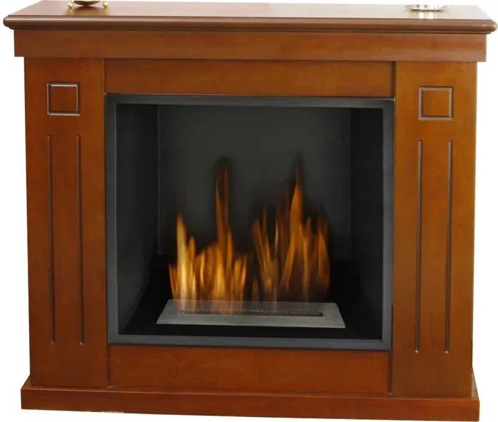 Camino a Bioetanolo da Pavimento 83×98 cm Vannini Raffaello Noce