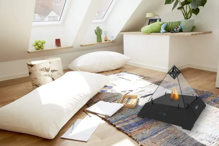 Camino a Bioetanolo da Pavimento a Piramide 74,2×62,3 cm Vannini Las Vegas Nero - immagine 3