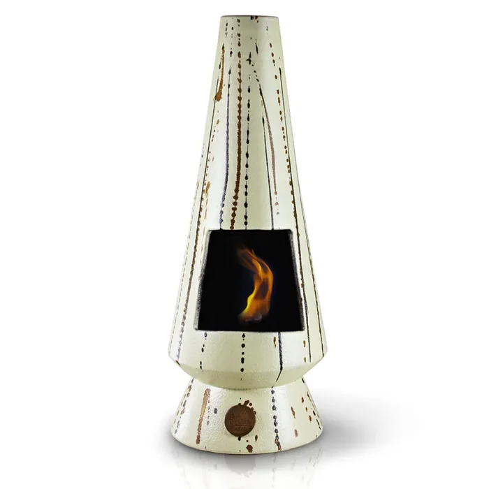 Camino a Bioetanolo da Pavimento in Ceramica 28×70 cm Ferazzoli Albero Basso Avorio Schizzi