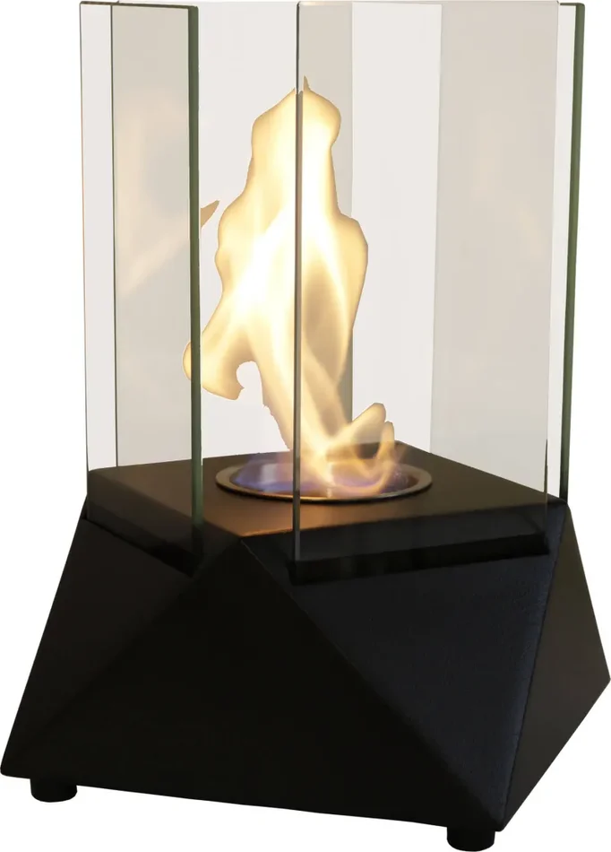 Camino a Bioetanolo da Tavolo 26x26x28 cm Oslo Nero Sconti