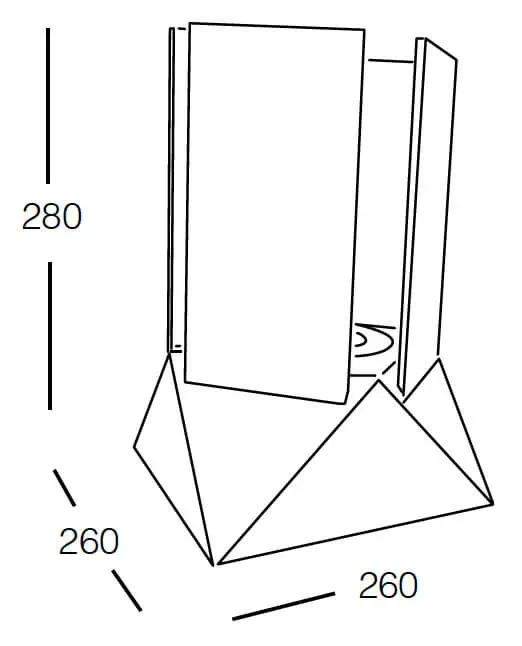 Camino a Bioetanolo da Tavolo 26x26x28 cm Oslo Nero Sconti - immagine 3