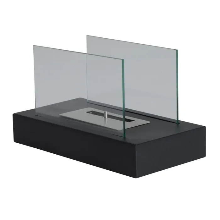 Camino a Bioetanolo da Tavolo 35×18 cm in Acciaio 0,5L Nero - immagine 3