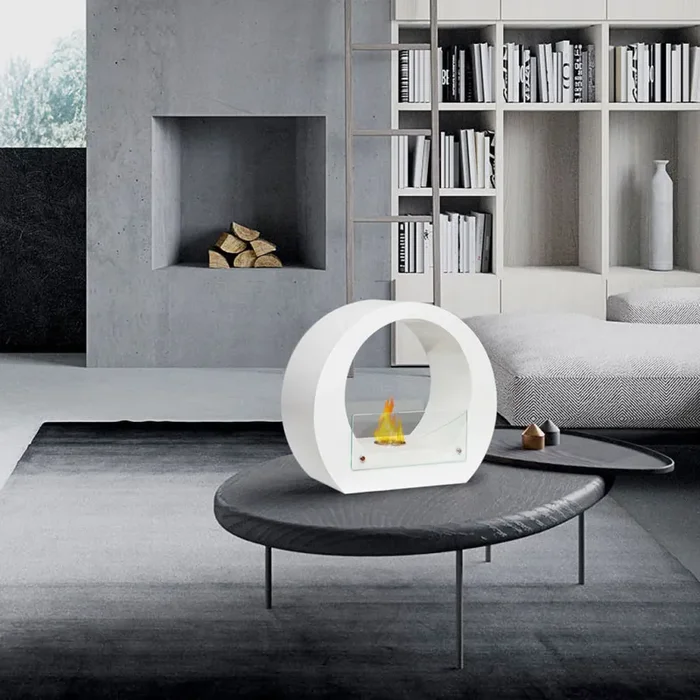 Camino a Bioetanolo da Tavolo 40x35x18,2 cm Joy Bianco - immagine 2