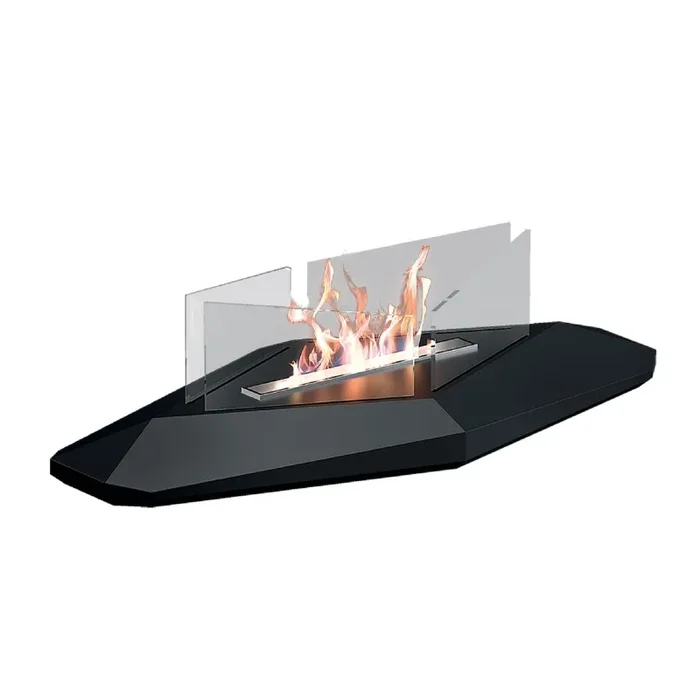 Camino a Bioetanolo da Tavolo 59,8×30,4×18 cm 1500W 0,4L Boston Nero