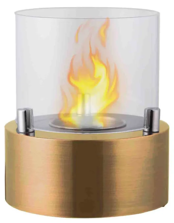 Camino a Bioetanolo da Tavolo Ø13×15,8cm Vannini Giotto Candle Oro