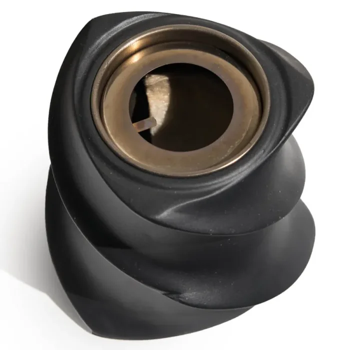 Camino a Bioetanolo da Tavolo Ø14,5×46,5 cm in Acciaio Ceramica e Vetro Nero - immagine 3