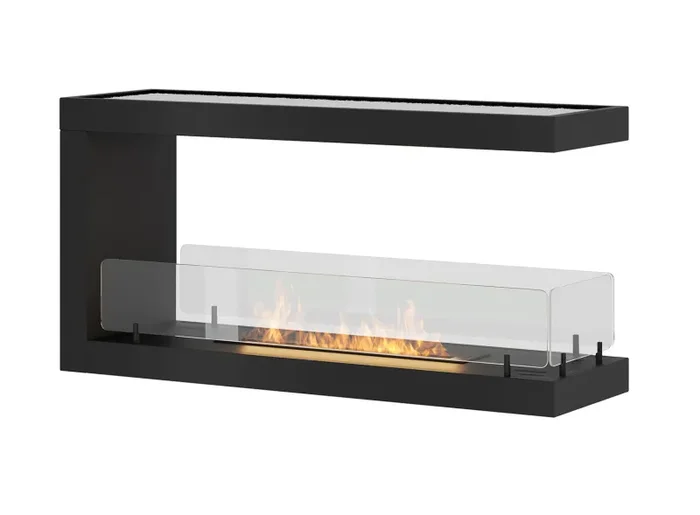 Camino a Bioetanolo Trifacciale da Incasso 100×50 cm Inside U 1000 V1 Nero con Vetro