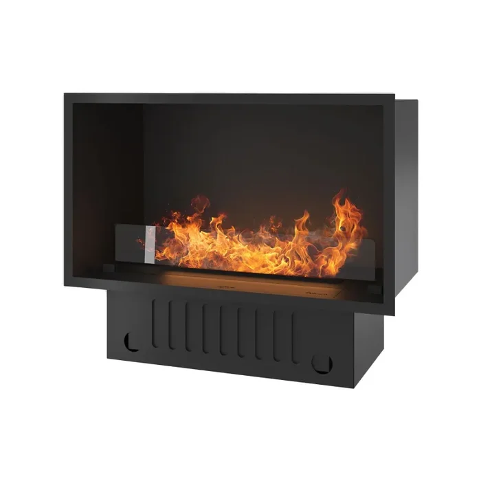 Camino a Vapore Elettrico da Incasso 800×45(64,8)x40 cm Invapo con LED RGB Nero Saldi