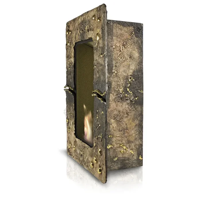 Camino Bioetanolo da Parete in Ceramica 40×60 cm Ferazzoli Wall Marrone - immagine 2