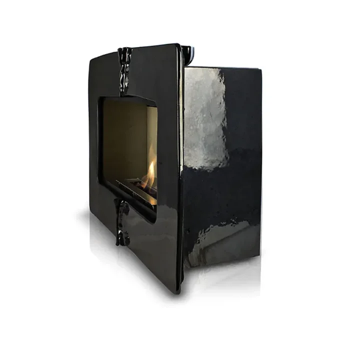 Camino Bioetanolo da Parete in Ceramica 60×40 cm Ferazzoli Wall Nero - immagine 2