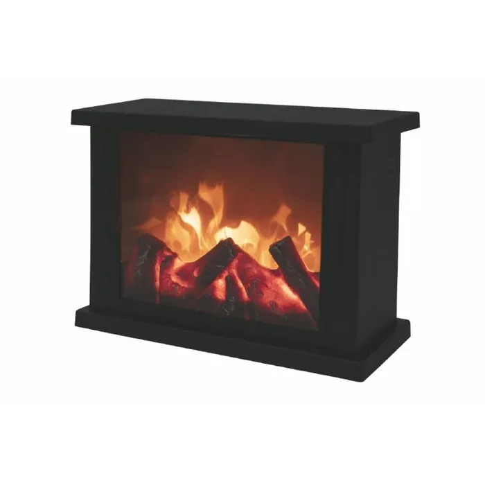 Camino Decorativo 27,5×11,5×20 cm in Plastica Nero Moda