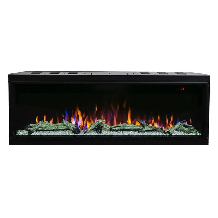Camino Elettrico da Incasso 56,1×159,8×30,5 cm Effetto Fiamma 1500W Salvador 60 Nero Saldi - immagine 3