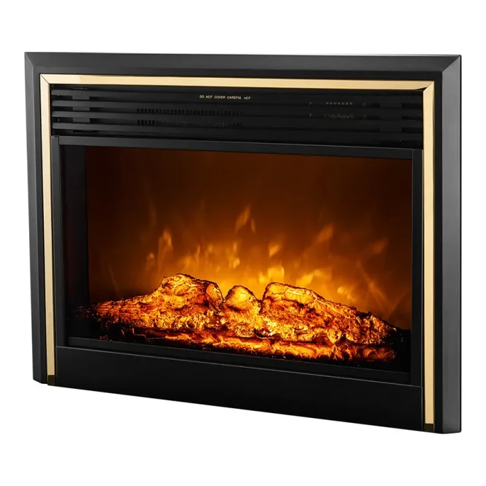 Camino Elettrico da Incasso 65,4×81,6×23,2 cm Effetto Fiamma 1950W Richi Nero