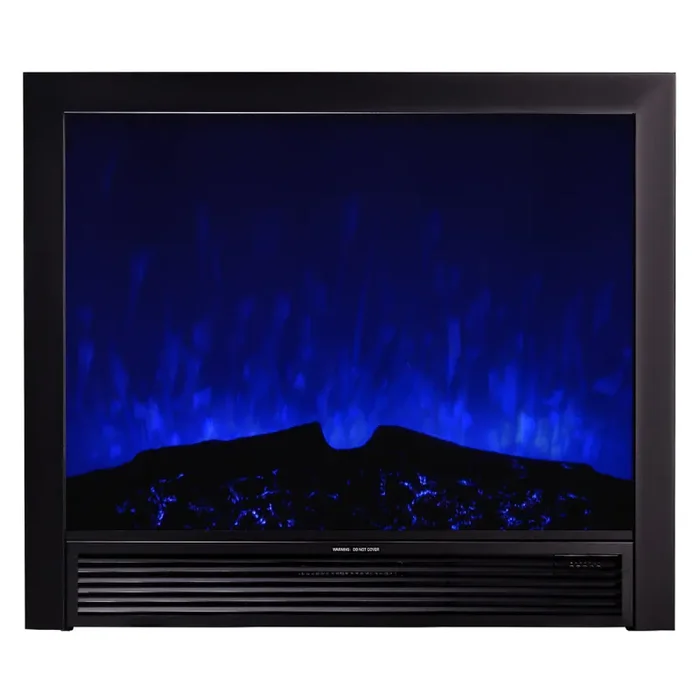 Camino Elettrico da Incasso 85x99x19,5 cm Effetto Fiamma 1500W Maximus Nero - immagine 2